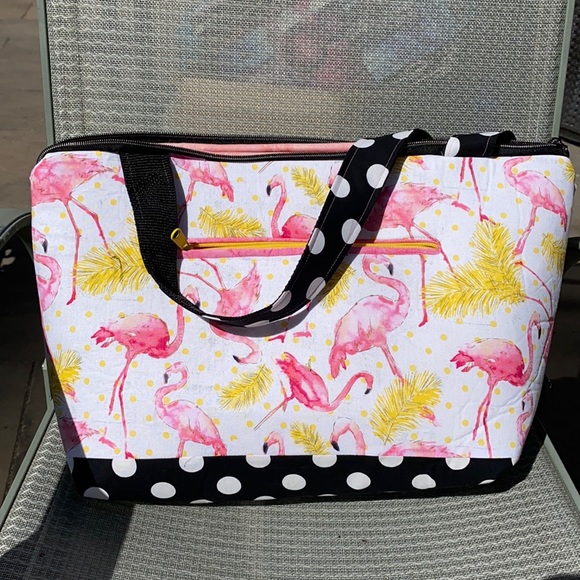 BOBBI MAC ORG Handbags - New pink Flamingo summer tote